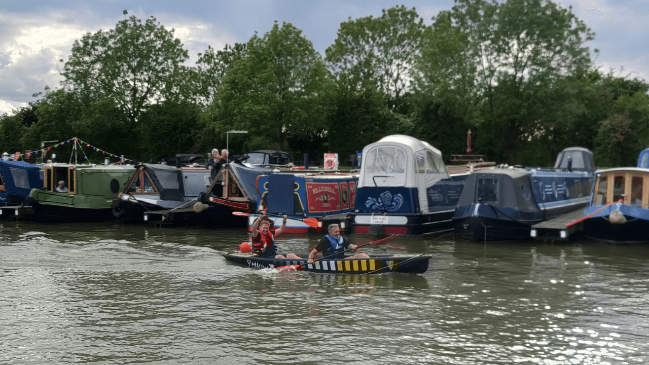 Stuart canoeing at crick boat show 2025